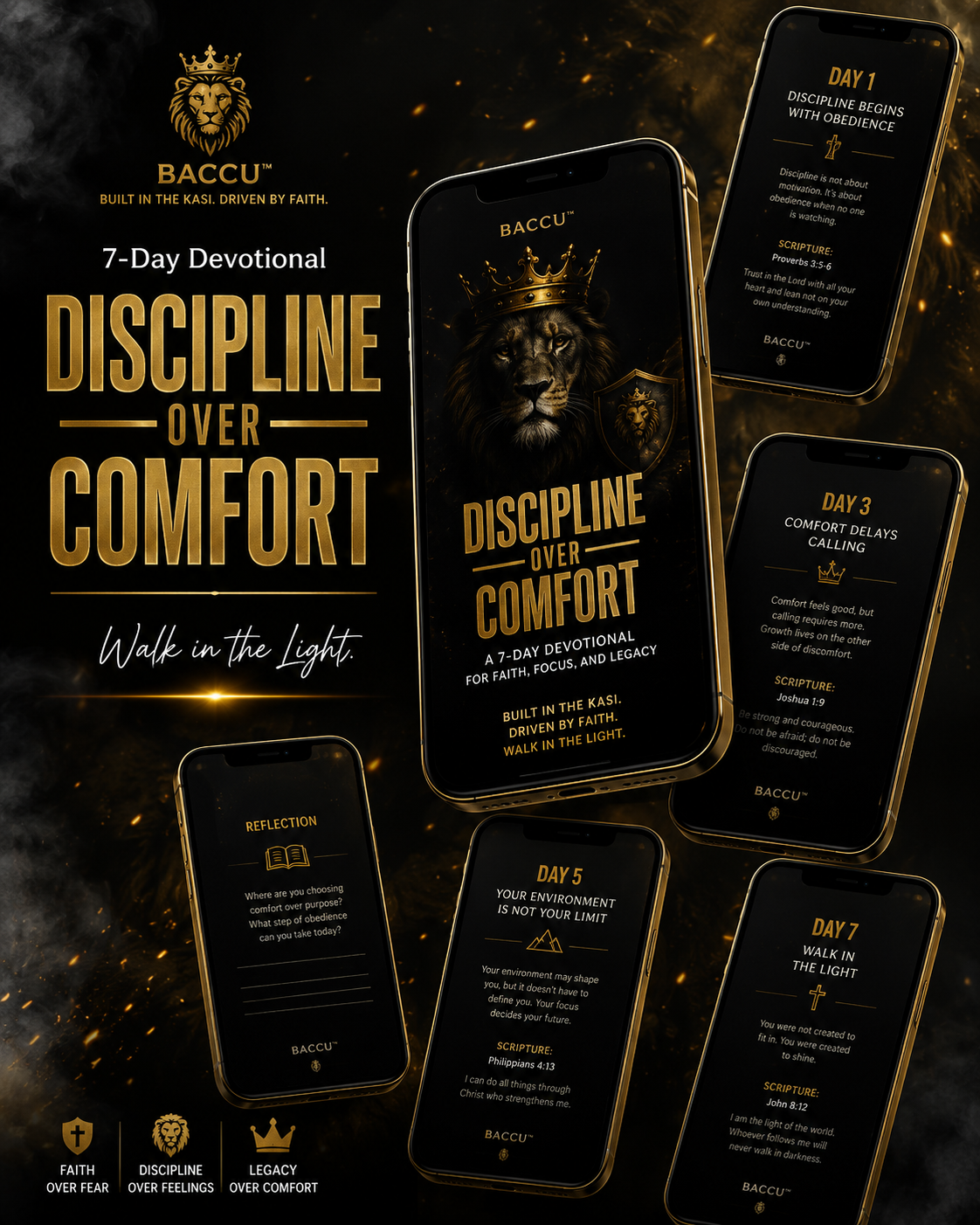 BACCU™ Discipline Over Comfort — 7-Day Devotional