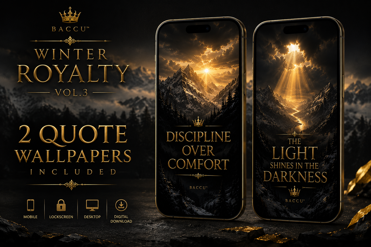 BACCU™ Winter Royalty Vol. 3 — Digital Wallpaper Collection