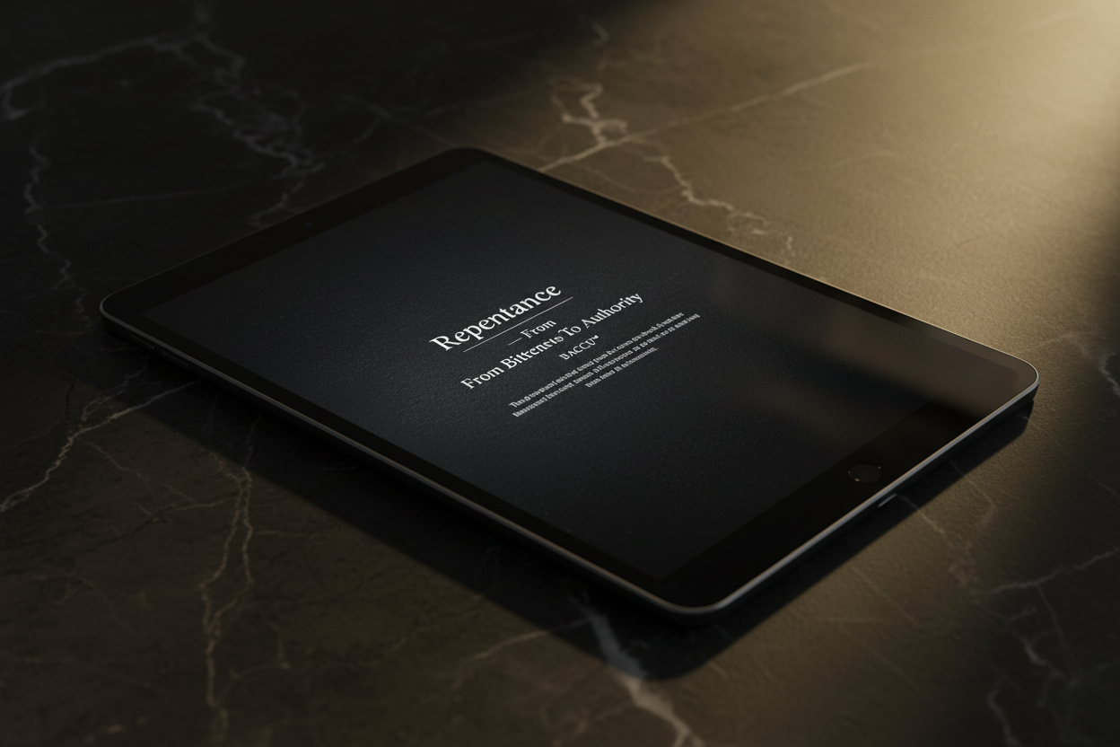 Repentance — Tablet Mockup | BACCU™