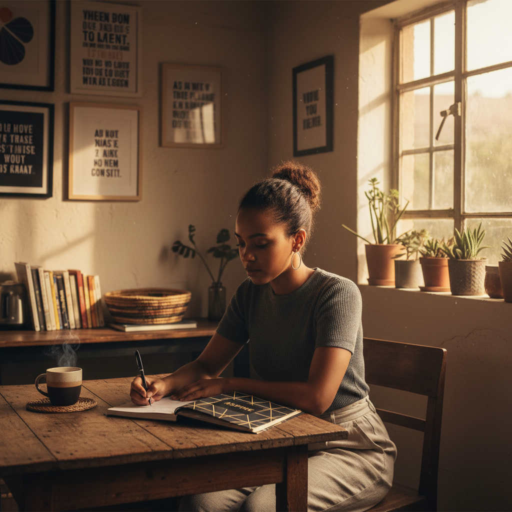 Lifestyle Woman Writing